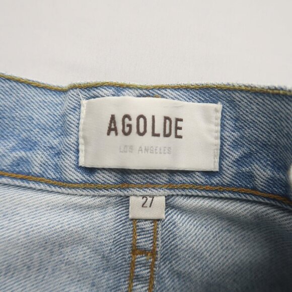 AGOLDE Dax Upside Pleated Waist Jeans In Sideline Wide Leg Size 27 - Picture 9 of 15